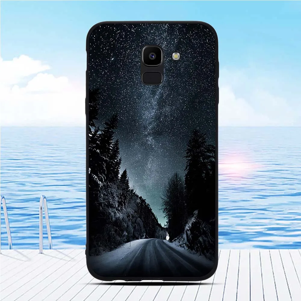 Тонкий чехол для Samsung Galaxy J6 2018 Силиконовая задняя крышка On6 противоударный J600 |