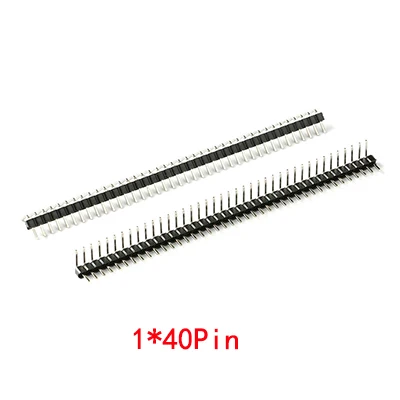 Single Row Pin 10 шт./лот 2,0 мм шаг 2,0 мужской одиночный/двухрядный изогнутый игольчатый штыревой разъем 1x40 2x40 контактный разъем 2,00 мм 90 градусов - Цвет: Single Row Pin