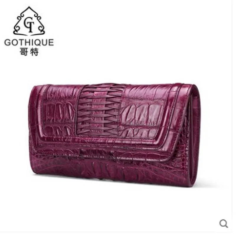 

gete 2019 new crocodile handbag for ladies Thai leather fashion clutch dinner bag crocodile handbag for ladies