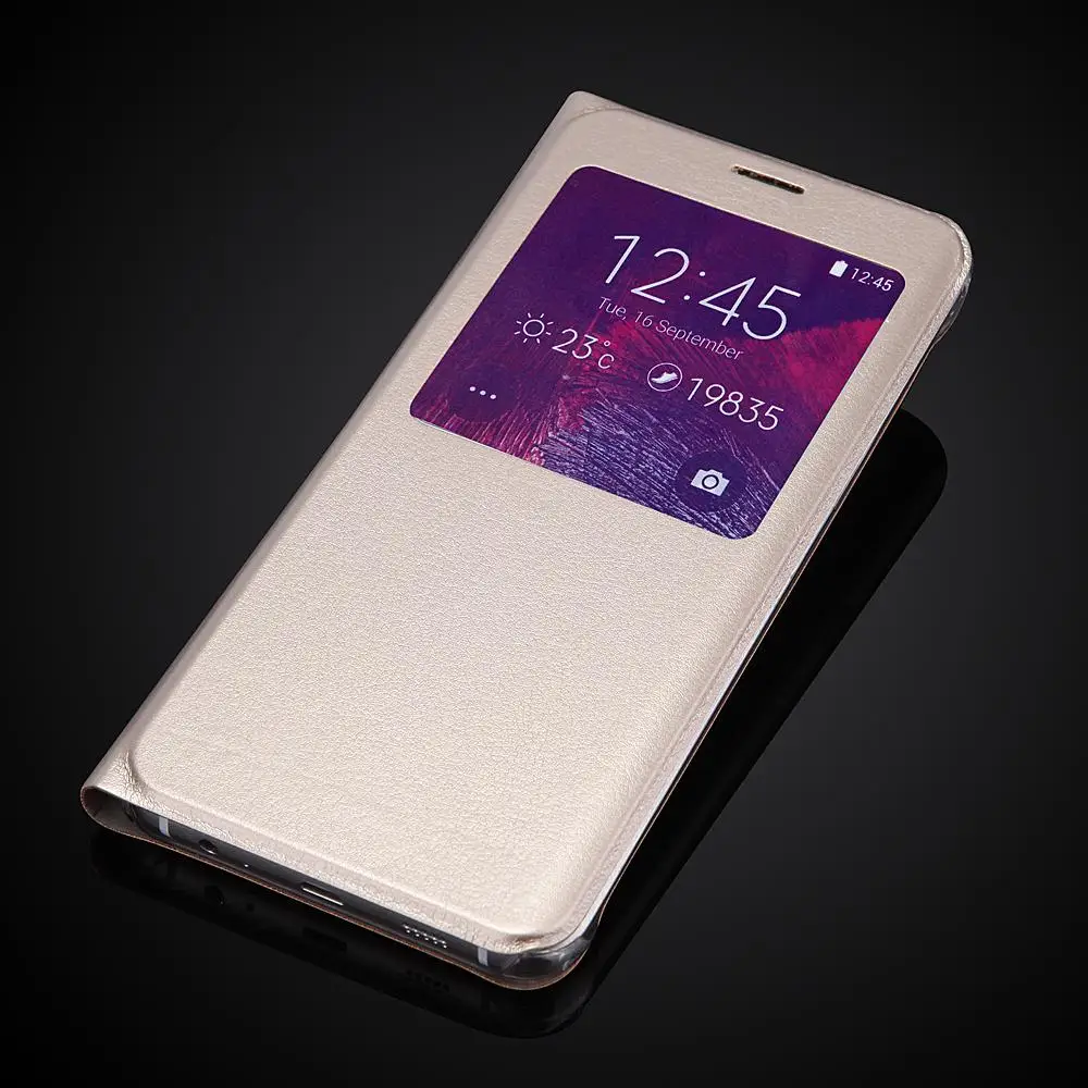 Роскошный Ультратонкий флип-чехол из искусственной кожи для Samsung Galaxy S6 Edge Plus 5 7