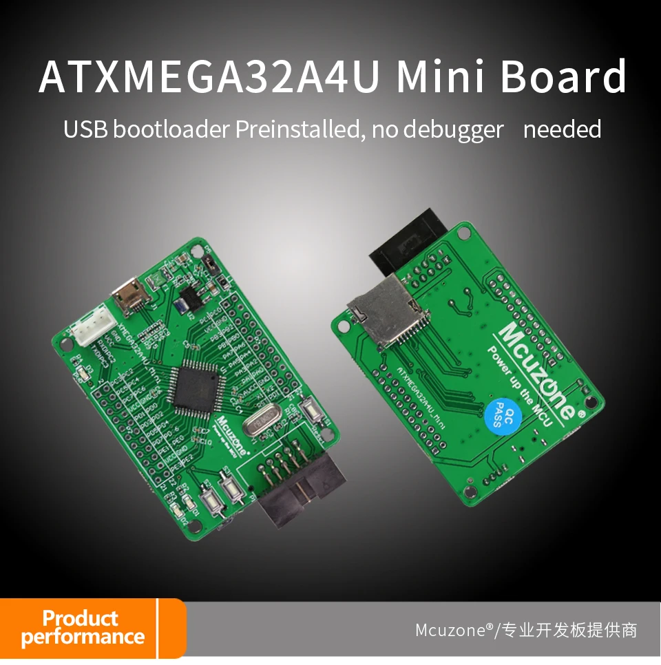 ATxmega32A4U мини-Плата USB программа PDI SD GPIO XMEGA32A4U 32A4U MCIROCHIP AVR 32A4 U