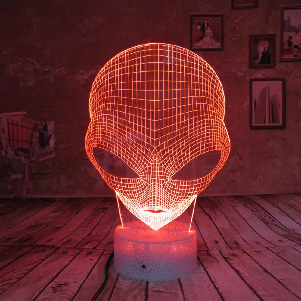 Лампа USB Power 7 видов цветов удивительная Оптическая иллюзия 3D Светодиодная лампа