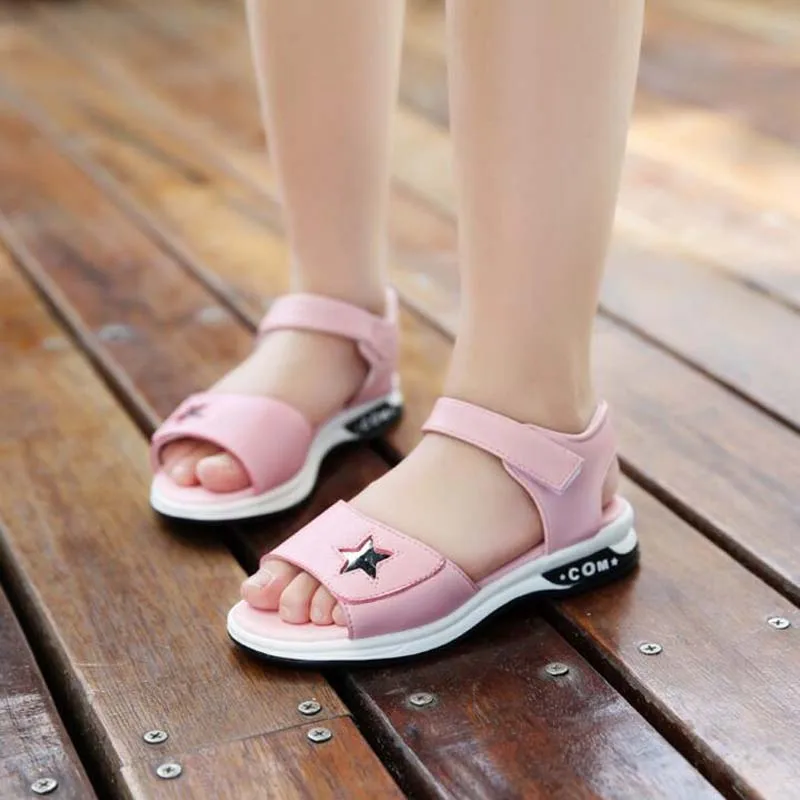 Детская обувь сандалии из искусственной кожи для девочек модные принцессы