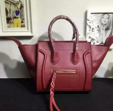 Летучая мышь крокодиловая кожа tote известный бренд уши сумки-мессенджеры женские сумки из натуральной кожи смайлик