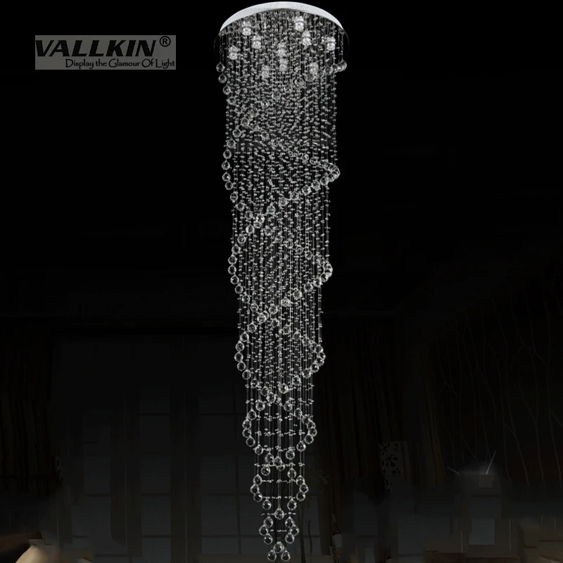 Лучшая цена Современные хрустальные люстры K9 большая гостиничная люстра