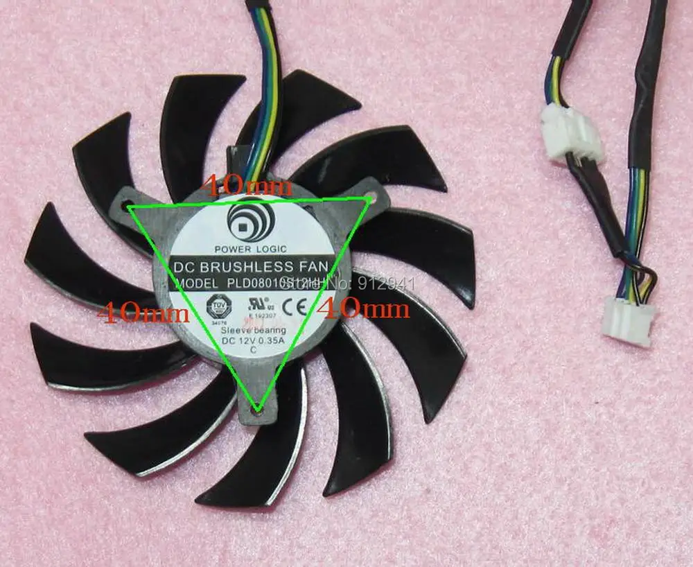PLD08010S12HH 75 мм двойная Замена вентилятора 40 12 В 0.35A 4Pin для MSI GTX 560 570 580 R6770 R6870 R6950 Twin Frozr