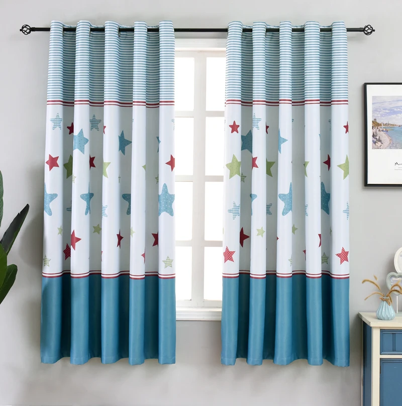 1 шт., W100xL200cm, Короткие шторы, жалюзи для детей, для мальчиков, для украшения спальни, маленькие оконные шторы, PC011C