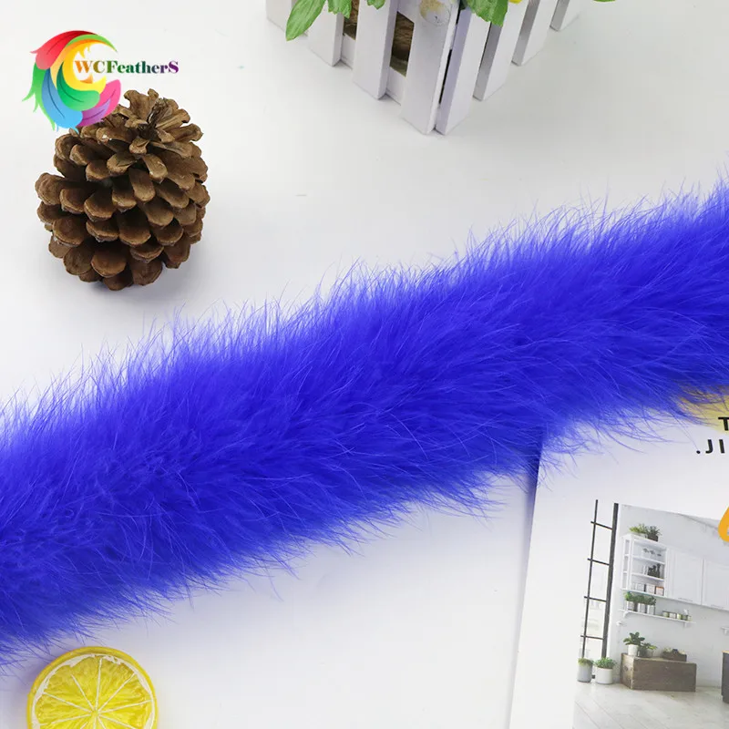 50g Royal Blue 48-50 г 2 метра/шт пушистые перья Боа супер качество красочные боа из пера индейки вечерние/Карнавальные костюмы/рождественские украшения - Цвет: 50g Royal Blue
