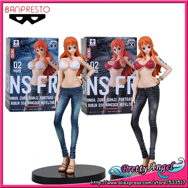 PrettyAngel подлинный Banpresto цельный джинс Freak vol.02 Nami белый и красный ПВХ фигурка набор