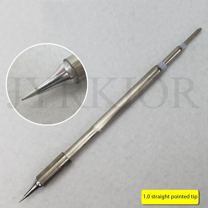 1.0 Straight pointed Jyrkior электрический паяльник сварочные наконечники для T12-11 цифровая Бессвинцовая паяльная станция сменная сварочная насадка - Цвет: 1.0 Straight pointed