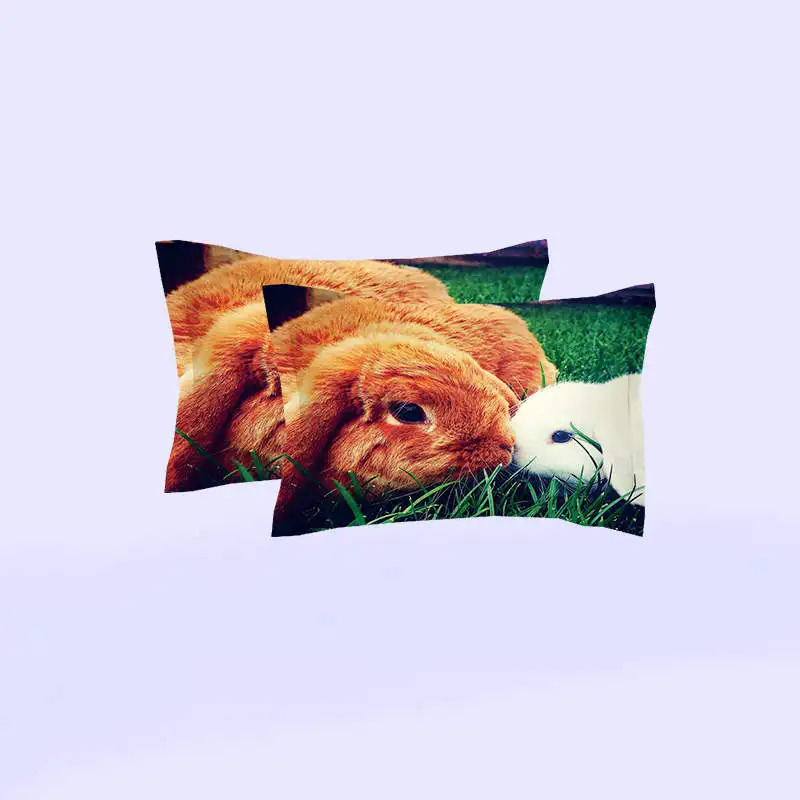 Постельное белье Kiss Rabbit с 3D принтом Комплект постельного белья односпальное