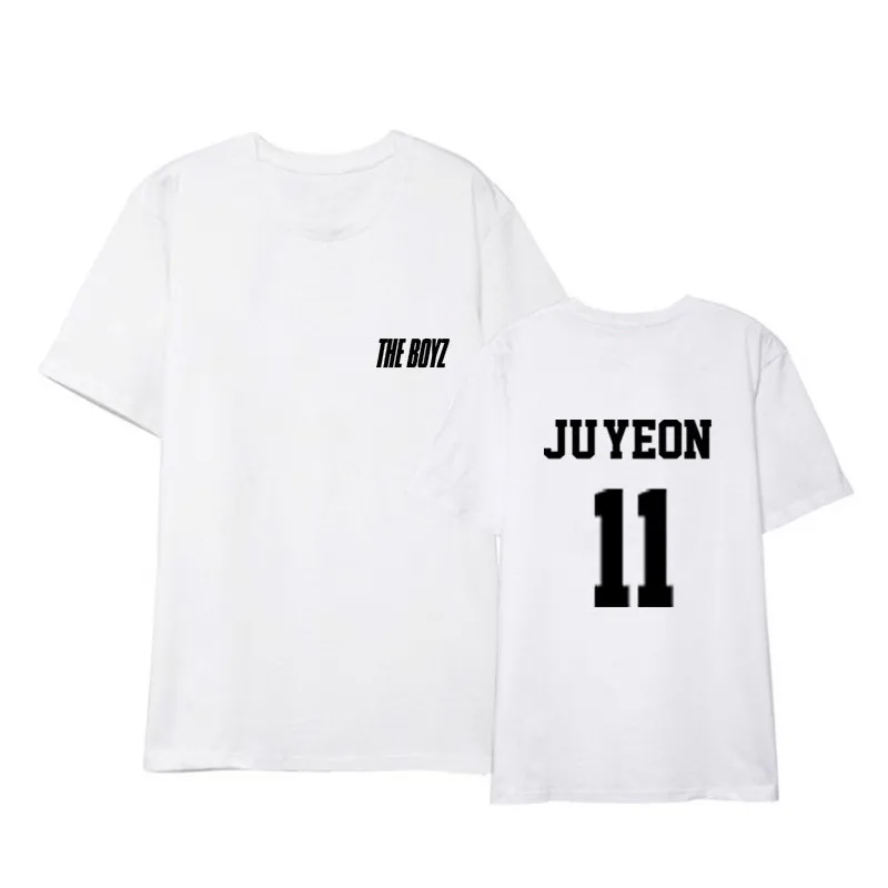 Футболки Kpop THE BOYZ The First Member Album, Повседневная Свободная одежда в стиле хип-хоп, футболка, топы с короткими рукавами, футболка, DX667 - Цвет: JUYEON