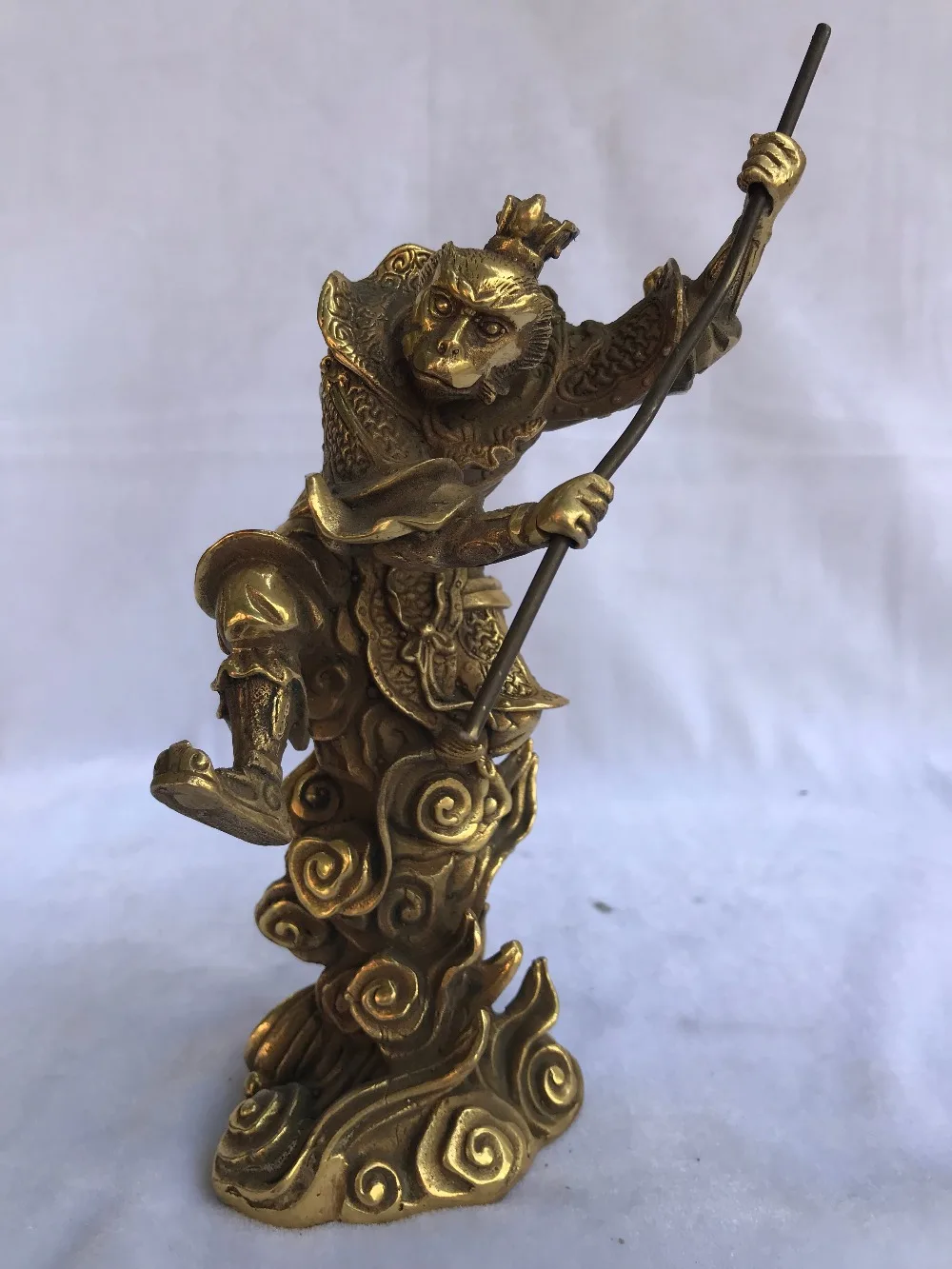 Китайская Бронзовая медная статуя обезьянки короля солнца Wukong|Статуи и