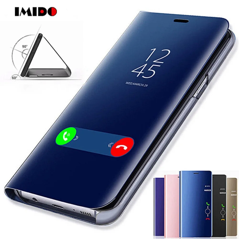 IMIDO прозрачный зеркальный чехол для телефона huawei Mate20 10 9 8 Pro Lite P20 P10 P9 P8 Plus Filp