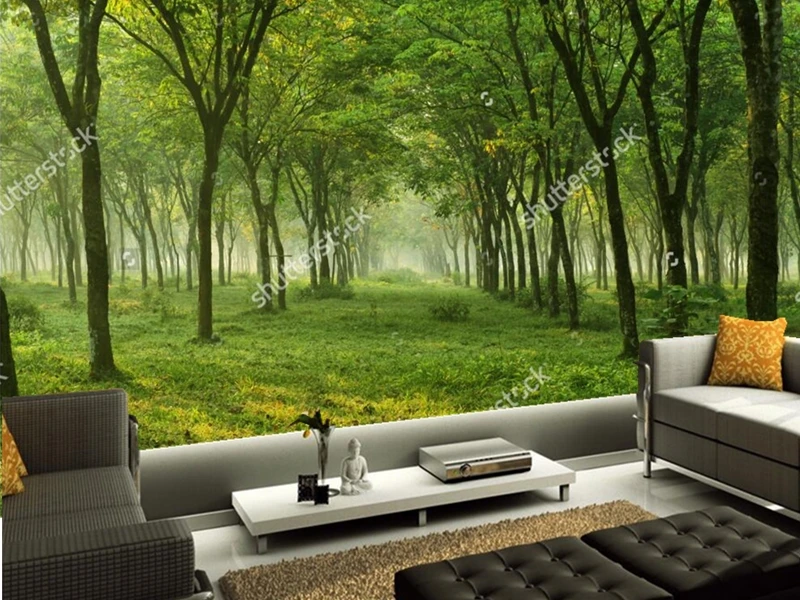 Пользовательские обои с природными пейзажами солнечный лес 3D фотообои для