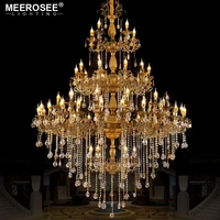 luxurious huge crystals chandelier lighting fixture vintage lustres hanging lamp for villa hotel project candle luminaires light