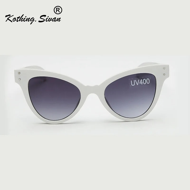 Женские солнцезащитные очки 2019 нового образца "Кошачий глаз" матово-черного цвета бренда-дизайнера с ультрафиолетовой защитой UV400.