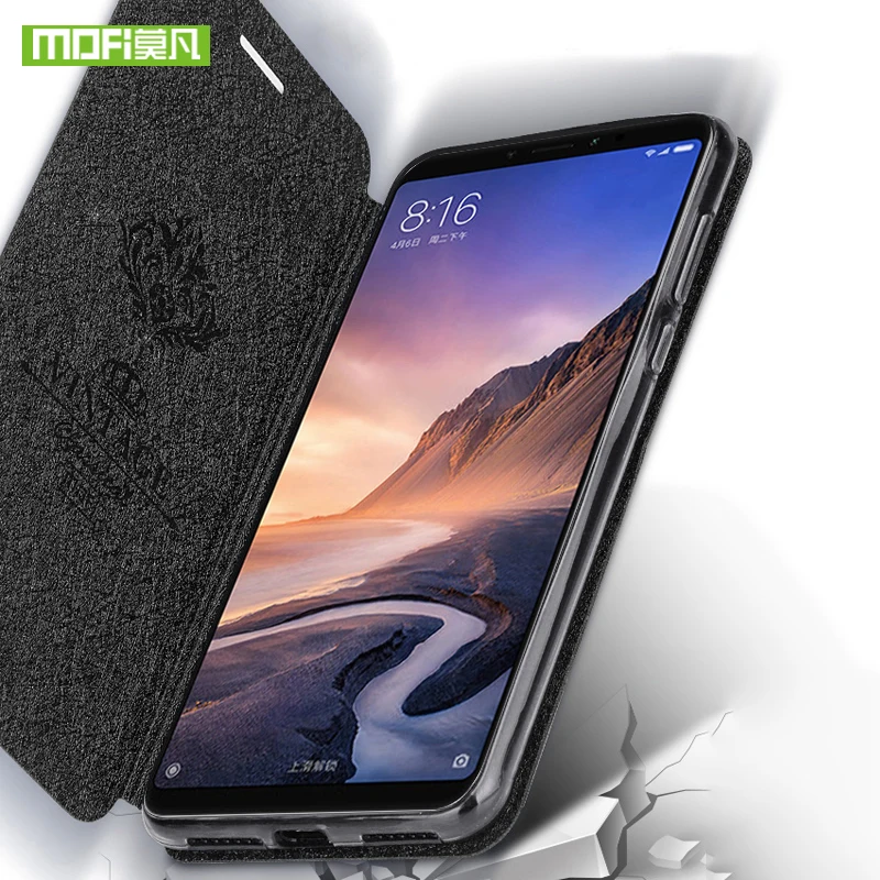 For Xiaomi mi max 3 case for xiaomi max3 cover silicone leather luxury flip original mofi | Мобильные телефоны и