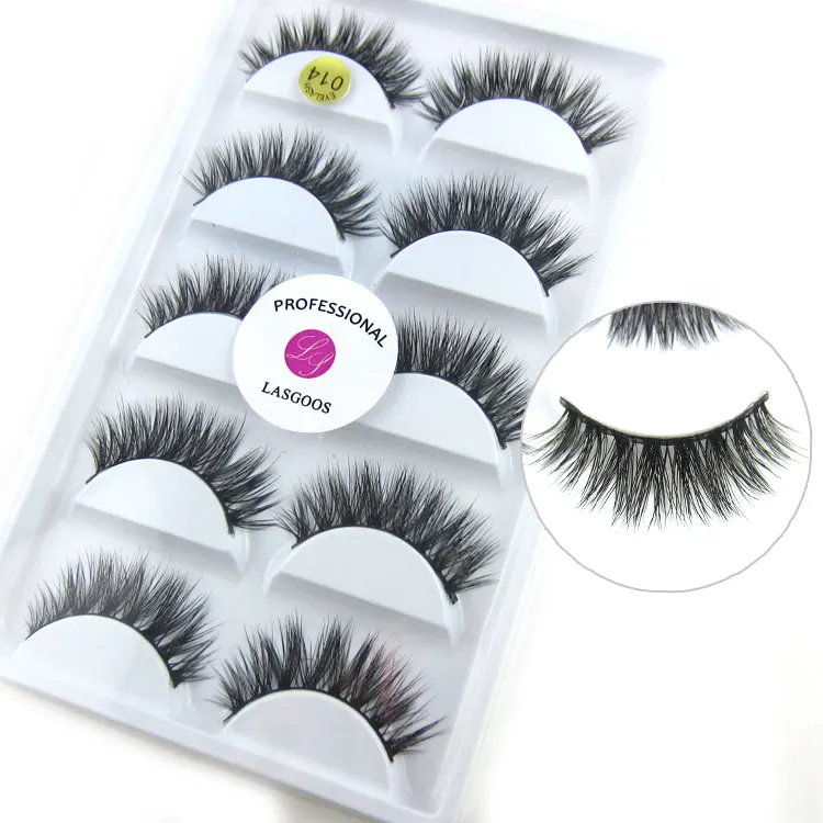 Новинка 5 пар/лот 100% красивые ресницы ручной работы 3D полоски толстые