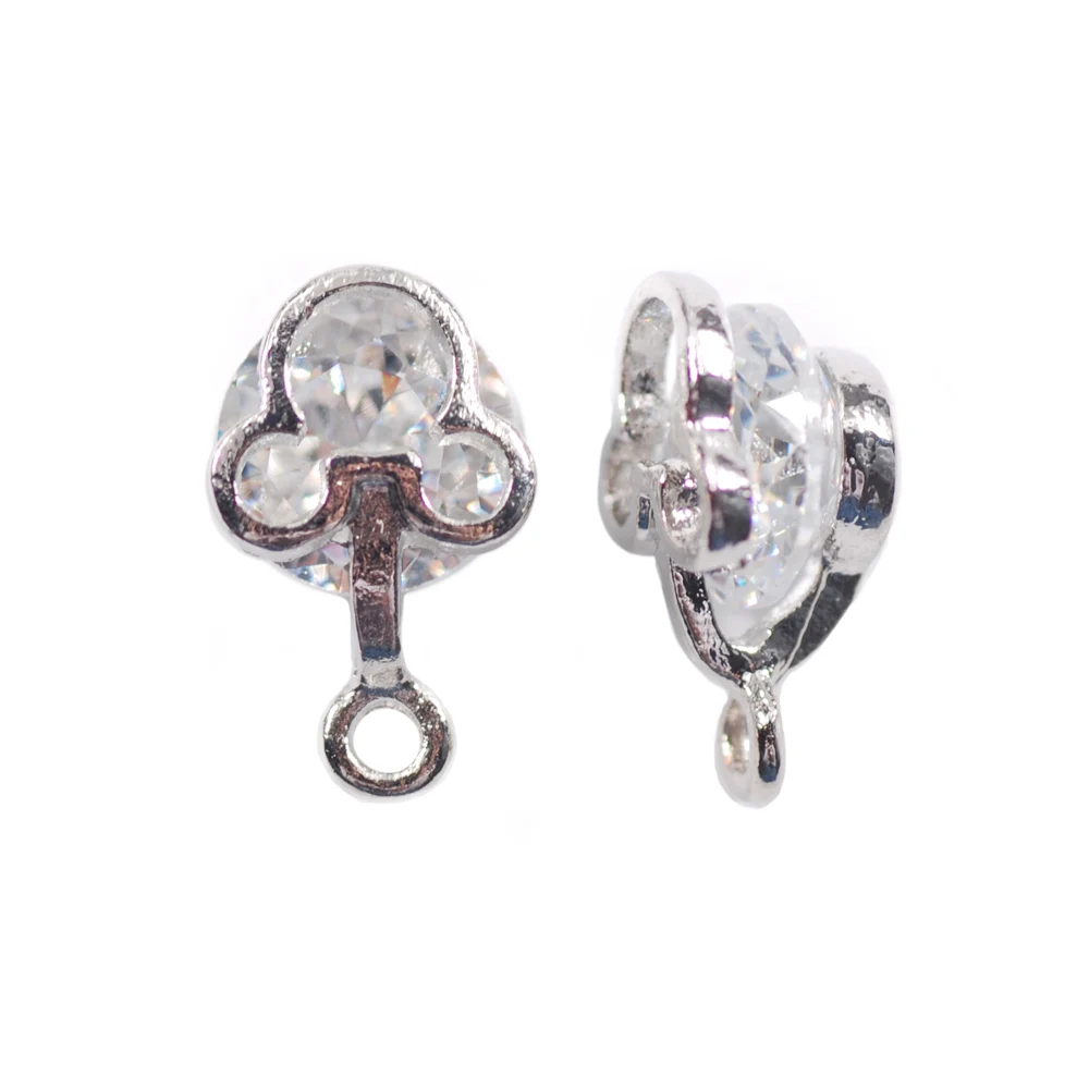 8mm - 20pcs 20 шт. AAA бутик Сияющий кубический цирконий камень романтические ювелирные изделия шпильки изготовление сережек аксессуары DIY для женщин - Цвет: 8mm - 20pcs
