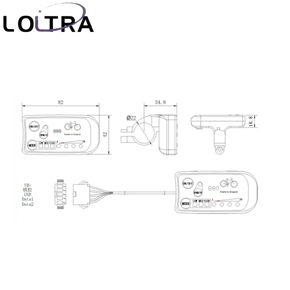 Светодиодный дисплей для электрического велосипеда контроллер KT 36 В 48