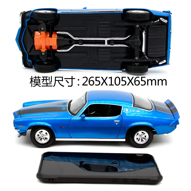 Maisto 1:18 1971 Chvrolet Camaro синяя оранжевая винтажная модель автомобиля литая новая
