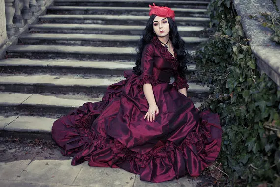 19 века фиолетовое платье Антуанетты викторианской Марии готическое Дракулы для