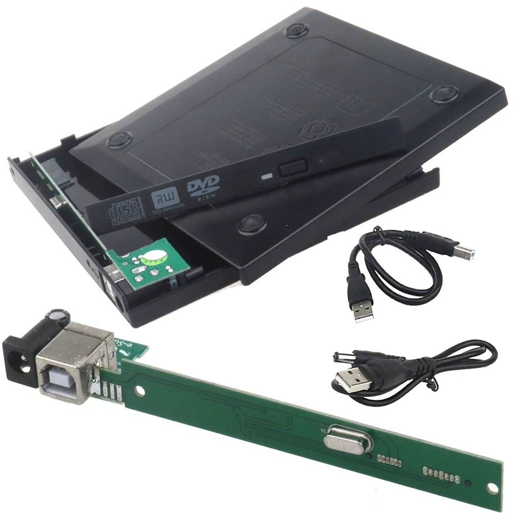 USB 2 0 Внешний Оптический привод коробка чехол DVD CD Rom RW для IDE жесткого диска Caddy
