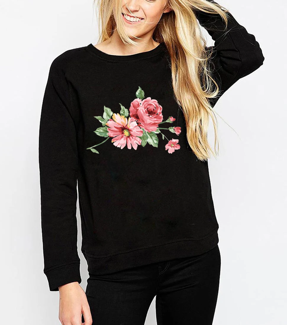 Женские толстовки в китайском стиле с принтом чернил и цветов Лидер продаж 2019