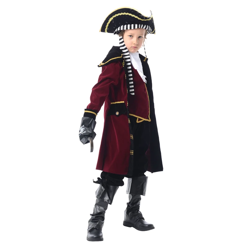 Классические детские Хэллоуин Косплэй вечерние костюмы мальчиков капитан Performan