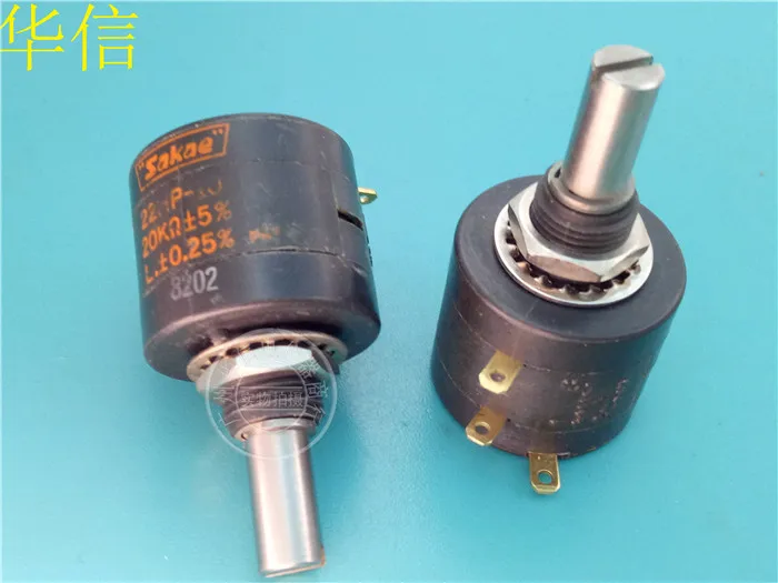Япония Sakae 22HP-10 20K 1K 100K многоповоротный проводной потенциометр переключатель |