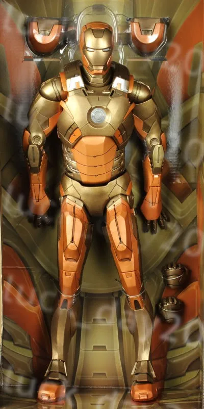 1" " IRONMAN железный человек подвижные Золотой Ver. ПВХ фигурку Модель colletcion игрушка Ограниченная серия
