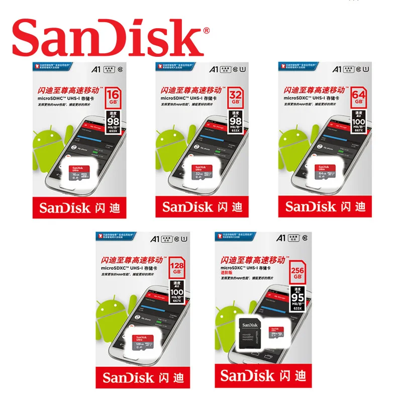 Двойной Флеш накопитель SanDisk micro sd объемом до 32gb microsd памяти 32 Гб или 64 ГБ tf карта