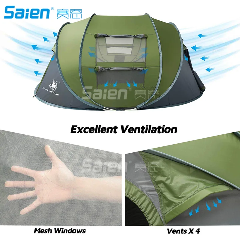 4 человека легко всплывающий тент автоматическая Настройка солнцезащитный для