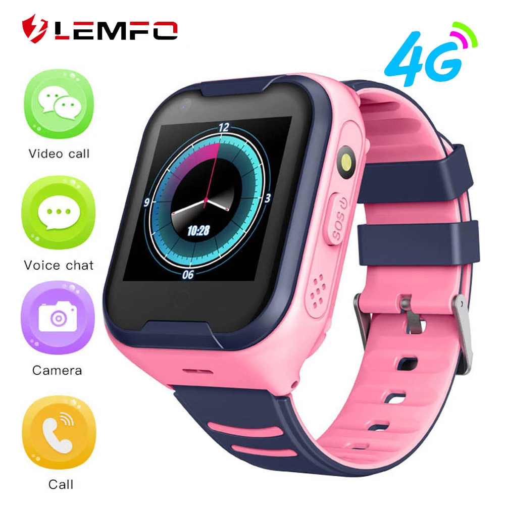 LEMFO 4G сеть Wifi gps SOS умные часы Дети Видеозвонок IP67 Водонепроницаемый Будильник