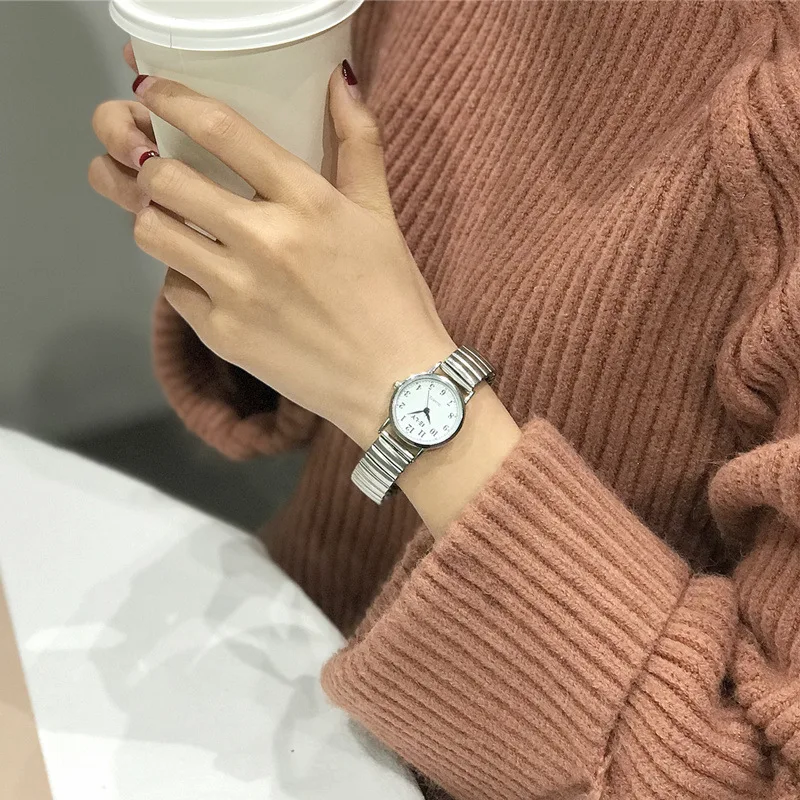 Классический эластичный стальной ремешок для женщин и мужчин Ретро Винтажные