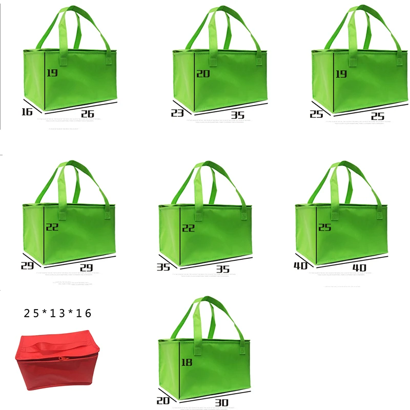 Foldable Large Cooler Bag Portable Food Cake Insulated Bag Aluminum Foil Thermal Box Waterproof Ice Pack Lunch box Delivery Bag