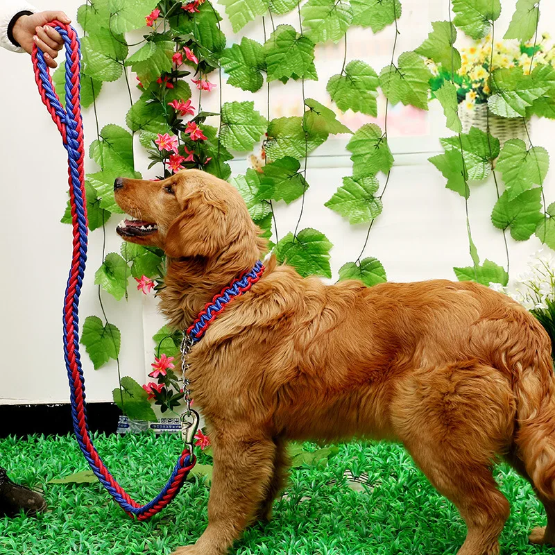Нейлон adjustableleash Товары для домашних животных больших собак поводок воротник жгут