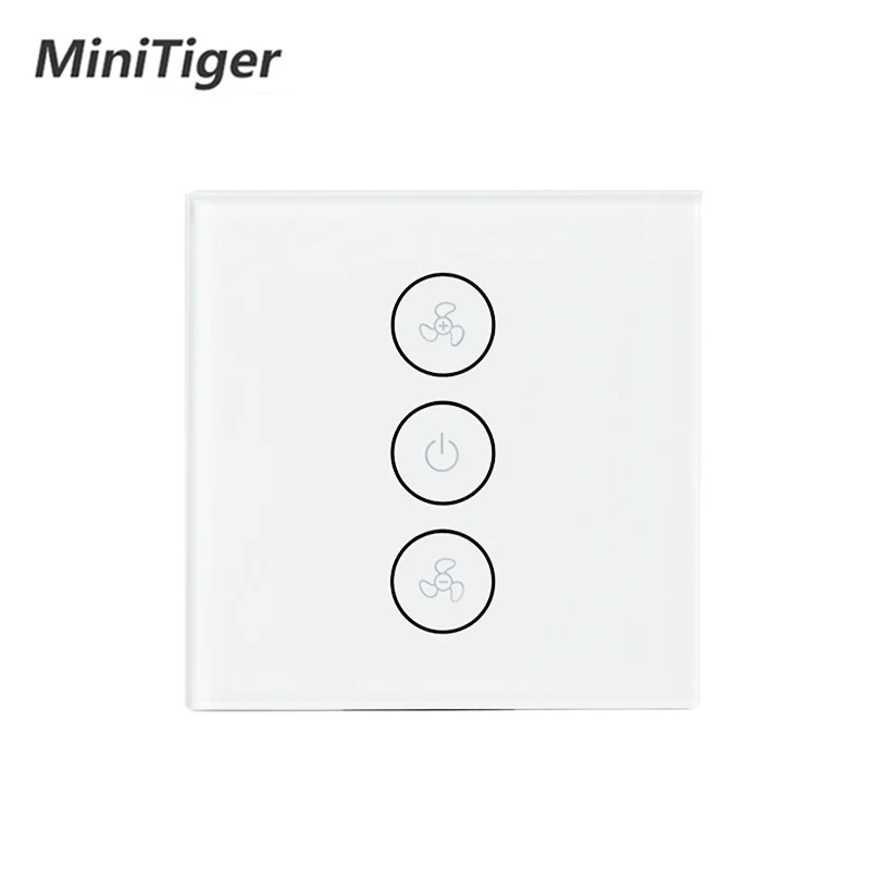 EU Fan Switch ЕС/США Tuya Smart Life WiFi умный потолочный вентилятор переключатель приложение удаленный таймер и контроль скорости совместим с Alexa и Google Home - Цвет: EU Fan Switch