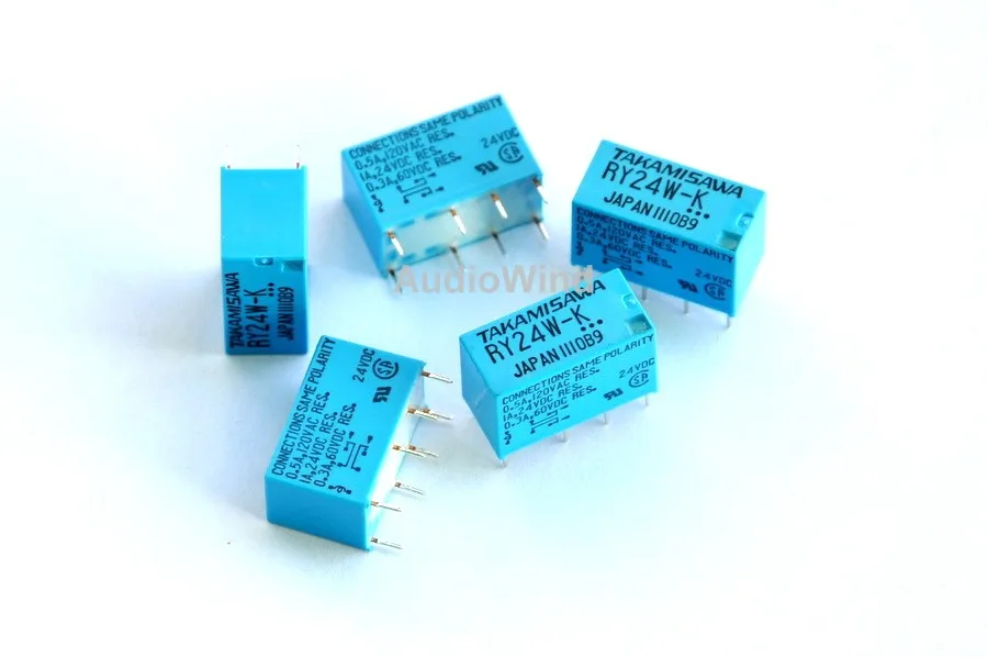 

( 100 pcs/lot ) TAKAMISAWA RY24W-K 24V DPDT Signal Relay, For Audio