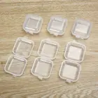 20 шт квадратные мини-прозрачные пластиковые контейнеры для хранения с крышками для мелких предметов эпоксидной смолы