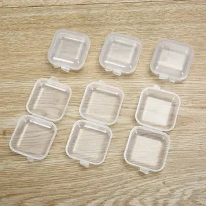 20 шт квадратные мини-прозрачные пластиковые контейнеры для хранения с крышками для мелких предметов эпоксидной смолы