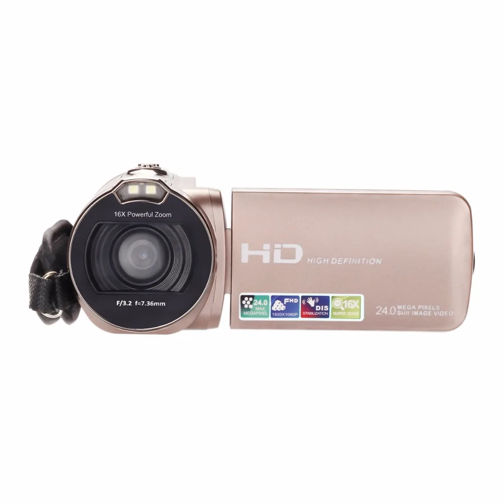 Цифровая камера JRGK HDV 312P 2,7 ''дюймов 1080 МП P 16x Zoom DV видеокамера с поворотным экраном