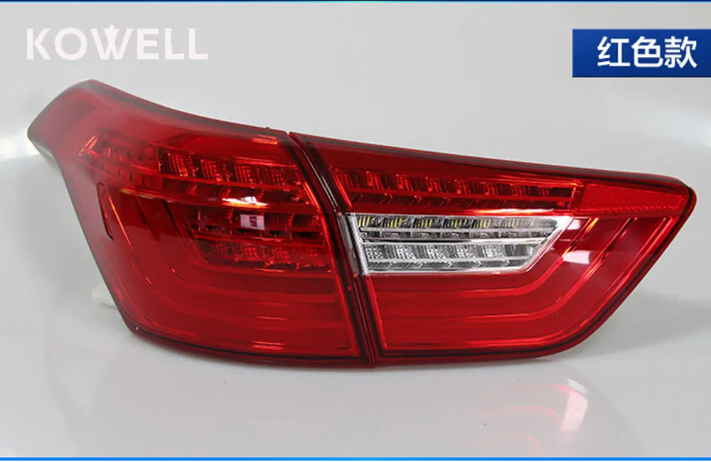 KOWELL автомобильный Стайлинг для hyundai ix25 hyundai Creta задние фонари задний фонарь светодиодный задний фонарь DRL+ сигнал поворота+ тормоз+ задний фонарь