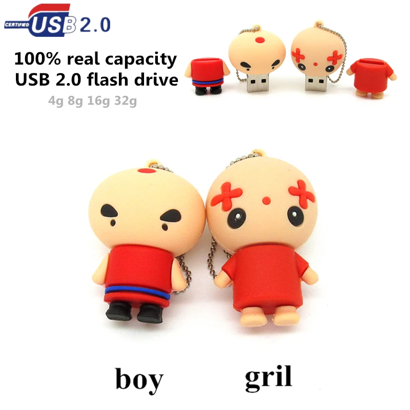 Футболка с забавным мультипликационным принтом красный человек флэш-накопитель