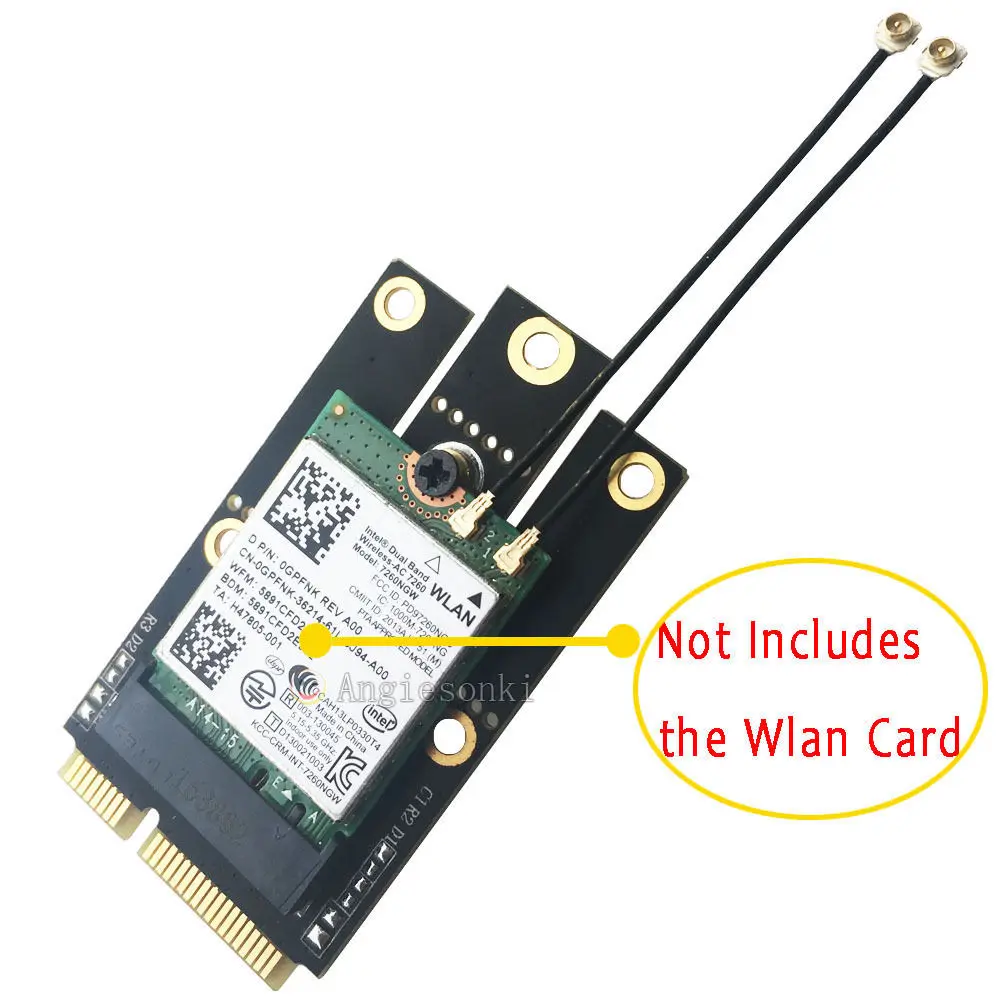 M.2 (NGFF) WIFI WLAN Card модуль к Mini PCI E Express адаптер конвертер и IPEX4 IPEX1 антенна 2 шт для Intel 7260