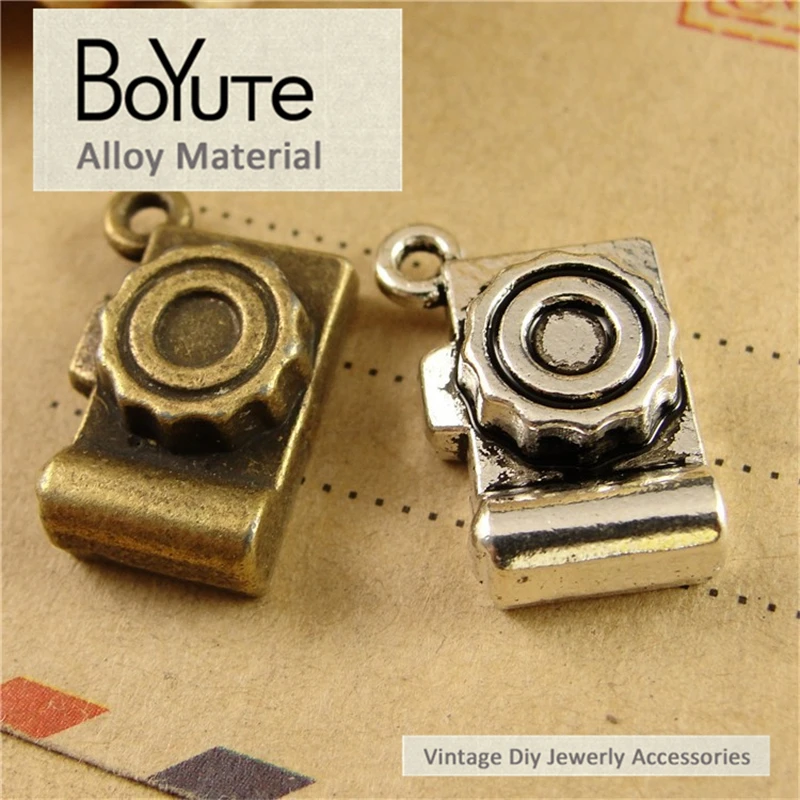 

BoYuTe (50 Pieces/Lot) 12*19MM Antique Bronze Silver Plated Zinc Alloy Camera Diy Charms Pendants for Jewelry Findings