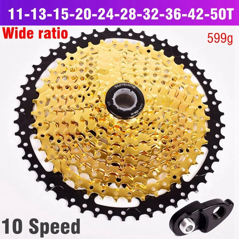 50T gold Expansion 10 S Freewheel 11-42T 50T 10 скоростей широкое соотношение MTB горный велосипед Кассета звездочки для запчастей m590 m6000 m610 m675 m780 - Цвет: 50T gold Expansion