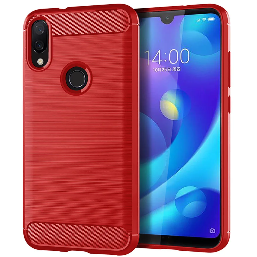 red Чехол для Xiaomi Redmi Note 7, чехол для Redmi Note 7, силиконовый защитный бампер, противоударный чехол, чехол для телефона s, Роскошный чехол для Xiomi Redmi Note7, чехол s - Цвет: red