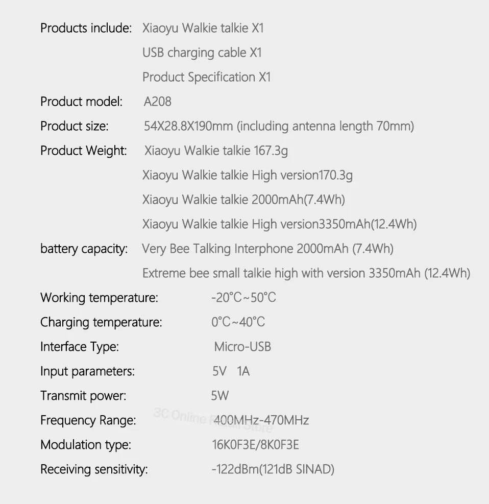 Xiaomi Mijia Jifengintercom Walkie Talkie с fm-радио спикером в режиме ожидания смартфон приложение расположение поделиться быстро команда Talk intercom